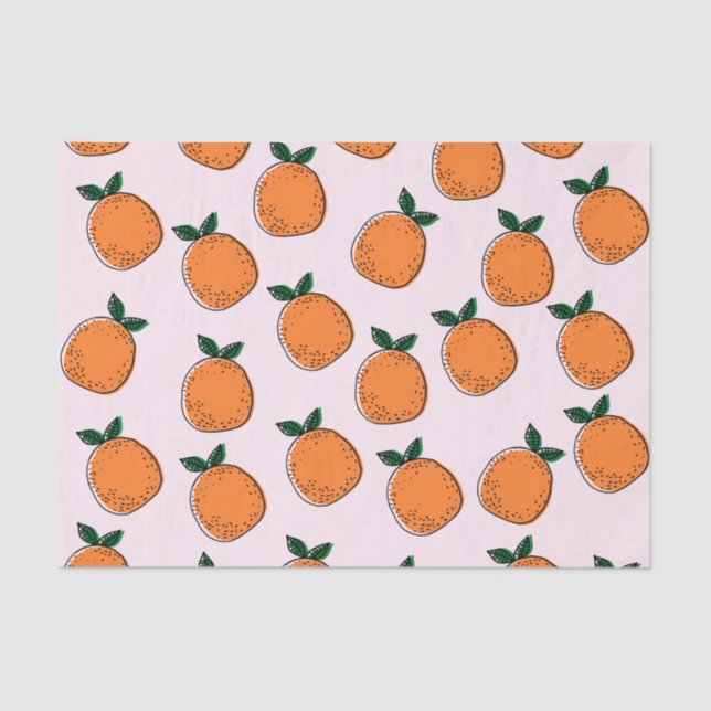 Cute Oranges Tissue Paper (Front)