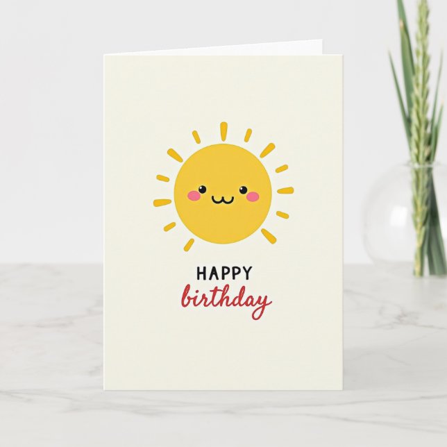 Cute Orb Birthday Card (Front)