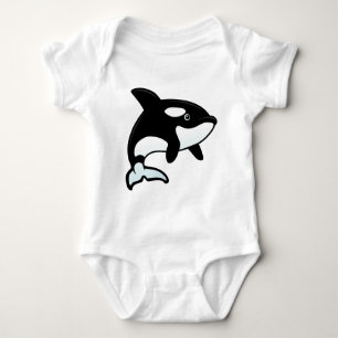 Cute Orca / Killer Whale Baby Bodysuit