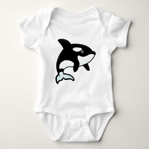Cute Orca  Killer Whale Baby Bodysuit
