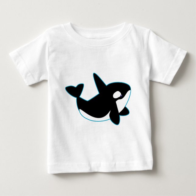 Cute Orca (Killer Whale) Baby T-Shirt (Front)