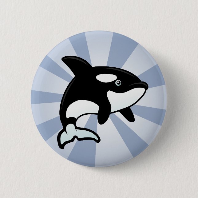 Cute Orca / Killer Whale Button (Front)