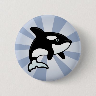 Cute Orca / Killer Whale Button