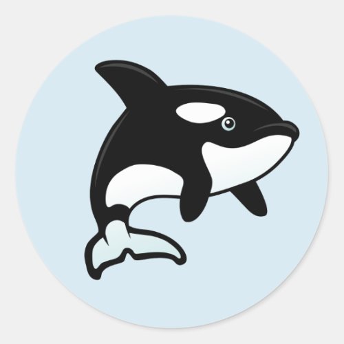 Cute Orca  Killer Whale Classic Round Sticker