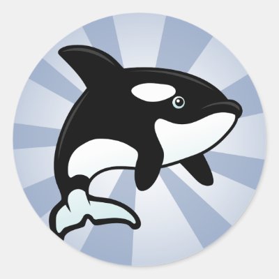 Cute Orca / Killer Whale Classic Round Sticker