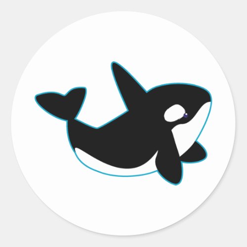 Cute Orca Killer Whale Classic Round Sticker
