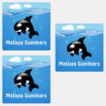 Cute Orca, Killer Whale in Ocean Kids' Labels | Zazzle