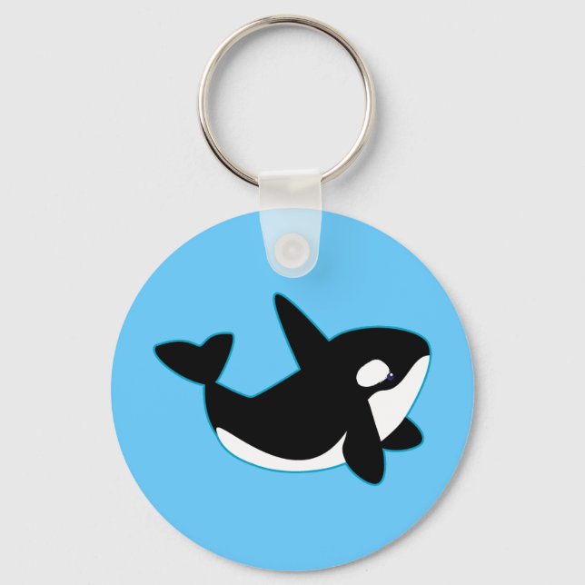 Cute Orca (Killer Whale) Keychain (Front)