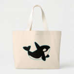 Cute Orca (killer Whale) Large Tote Bag at Zazzle