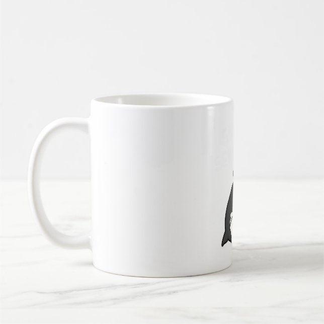 Cute Orca, Save The Sea Pandas Funny Coffee Mug (Left)
