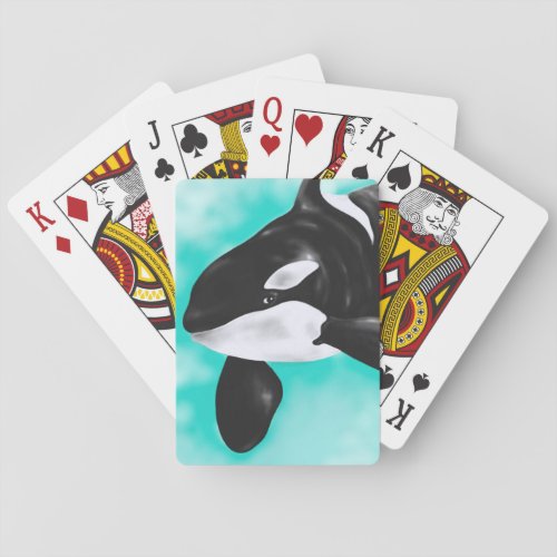 Cute Orca Whale Poker Cards