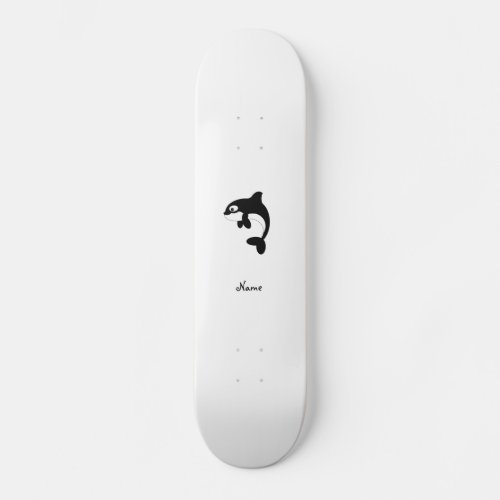 Cute orca whale skateboard deck