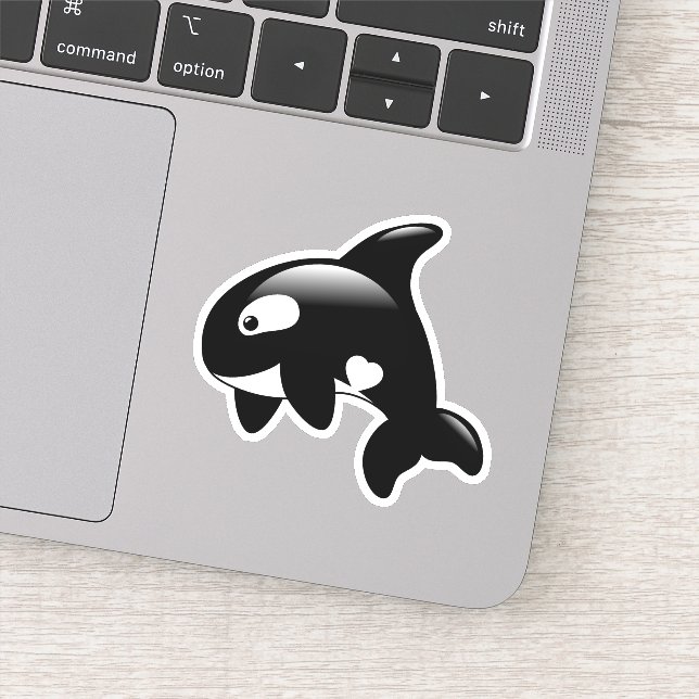 Cute Orca Whale Sticker (Detail)