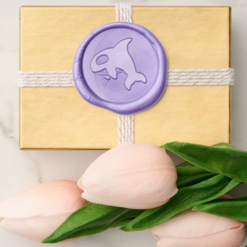 Cute Orca Whale Wax Seal Sticker