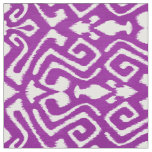Cute orchid purple ikat tribal patterns fabric
