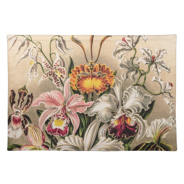 Cute Orchids by Ernst Haeckel  Cloth Placemat (Front)