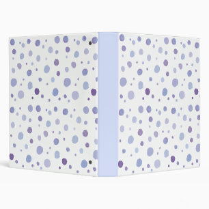 Cute Organic Brushstroke Dot Artwork 3 Ring Binder