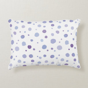 Cute Organic Brushstroke Dot Artwork Accent Pillow