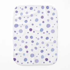 Cute Organic Brushstroke Dot Artwork Baby Burp Cloth