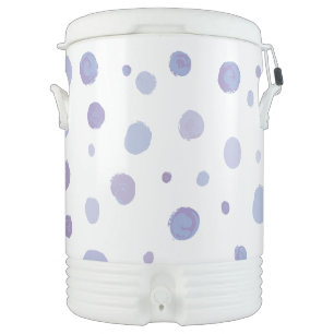 Cute Organic Brushstroke Dot Artwork Beverage Cooler