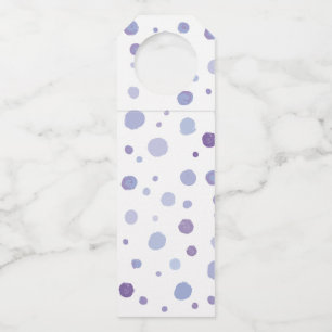 Cute Organic Brushstroke Dot Artwork Bottle Hanger Tag