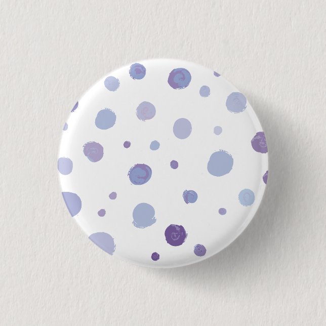 Cute Organic Brushstroke Dot Artwork Button (Front)