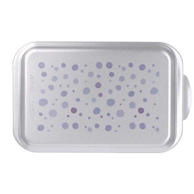 Cute Organic Brushstroke Dot Artwork Cake Pan (Front)
