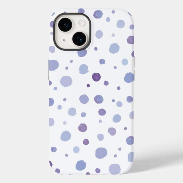 Cute Organic Brushstroke Dot Artwork Case-Mate iPhone Case (Back)
