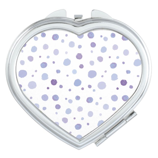 Cute Organic Brushstroke Dot Artwork Compact Mirror (Front)