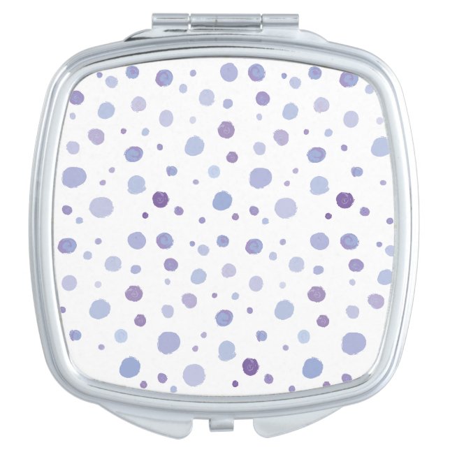 Cute Organic Brushstroke Dot Artwork Compact Mirror (Front)
