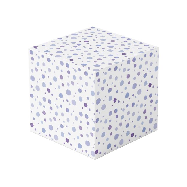 Cute Organic Brushstroke Dot Artwork Cube (Front Angled)