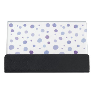 Cute Organic Brushstroke Dot Artwork Desk Business Card Holder