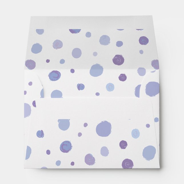 Cute Organic Brushstroke Dot Artwork Envelope (Back (Bottom))