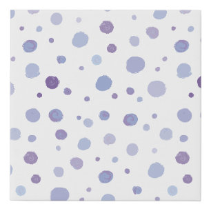 Cute Organic Brushstroke Dot Artwork Faux Canvas Print