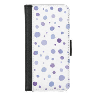 Cute Organic Brushstroke Dot Artwork iPhone 8/7 Wallet Case
