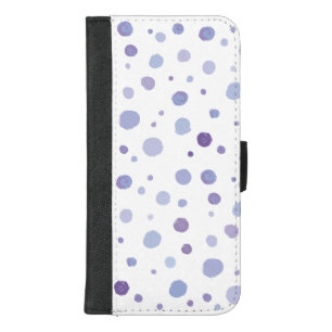 Cute Organic Brushstroke Dot Artwork iPhone 8/7 Plus Wallet Case