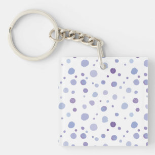 Cute Organic Brushstroke Dot Artwork Keychain