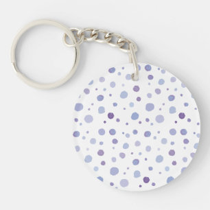 Cute Organic Brushstroke Dot Artwork Keychain