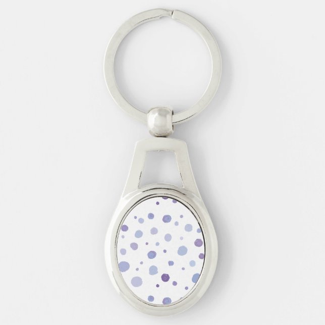 Cute Organic Brushstroke Dot Artwork Keychain (Front)
