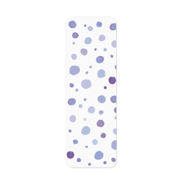 Cute Organic Brushstroke Dot Artwork Label (Front)