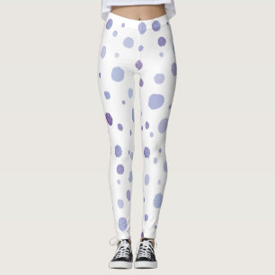 Cute Organic Brushstroke Dot Artwork Leggings