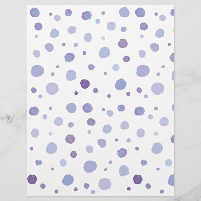 Cute Organic Brushstroke Dot Artwork Letterhead (Front)