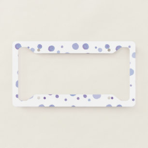 Cute Organic Brushstroke Dot Artwork License Plate Frame