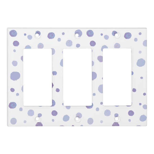 Cute Organic Brushstroke Dot Artwork Light Switch Cover (Front)