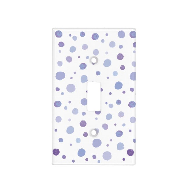 Cute Organic Brushstroke Dot Artwork Light Switch Cover (Front)