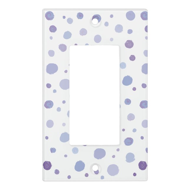 Cute Organic Brushstroke Dot Artwork Light Switch Cover (Front)