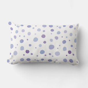 Cute Organic Brushstroke Dot Artwork Lumbar Pillow