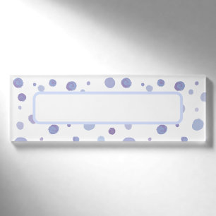 Cute Organic Brushstroke Dot Artwork Name Tag