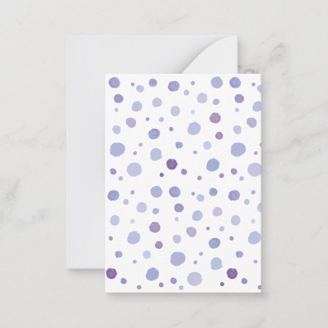 Cute Organic Brushstroke Dot Artwork Note Card (Front)