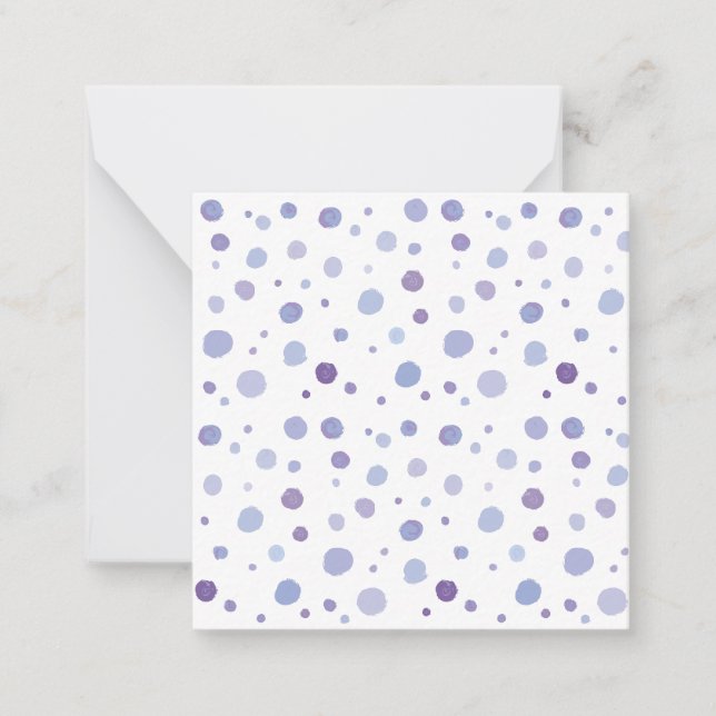Cute Organic Brushstroke Dot Artwork Note Card (Front)